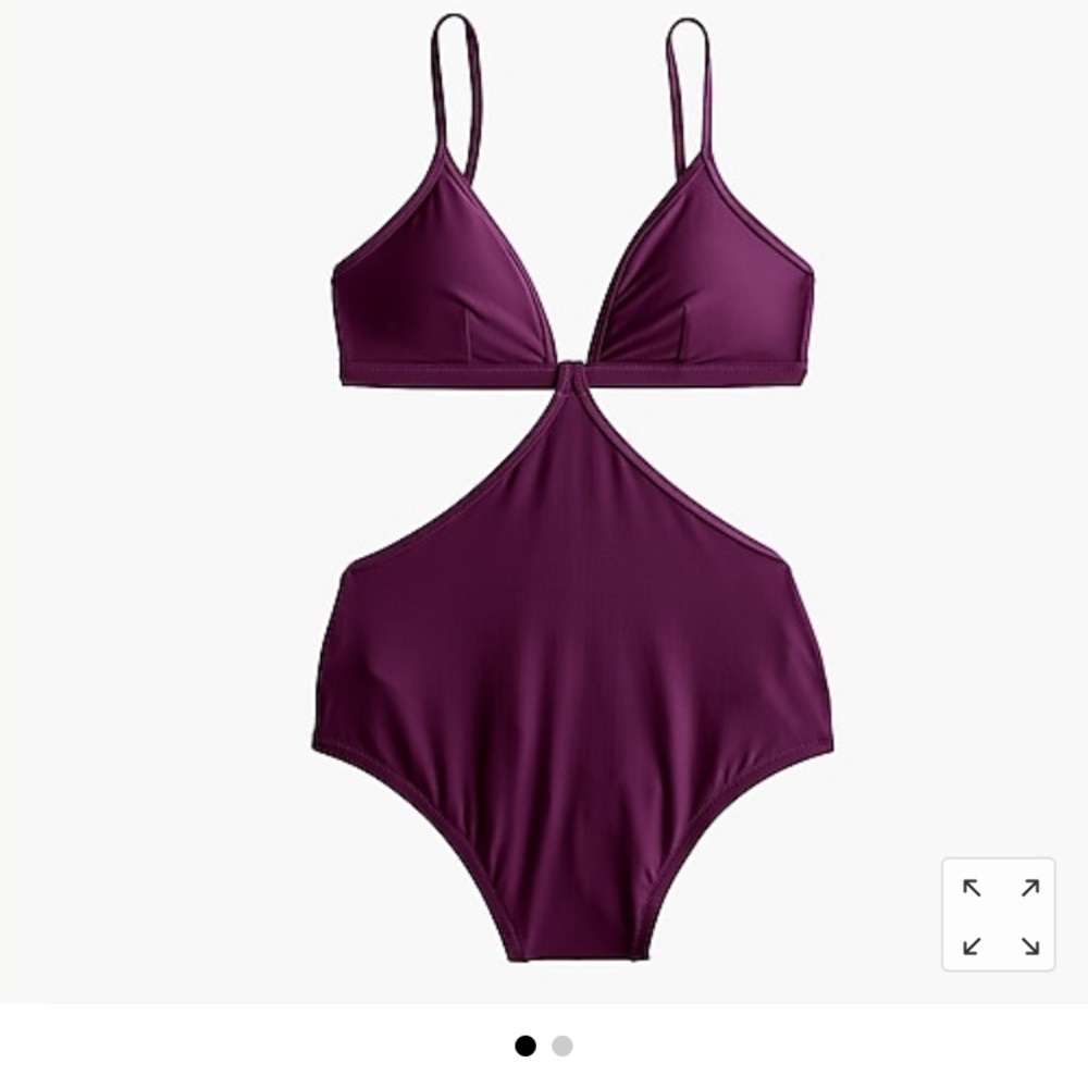 J. Crew Cutout one-piece swimsuit, Iris, NWT